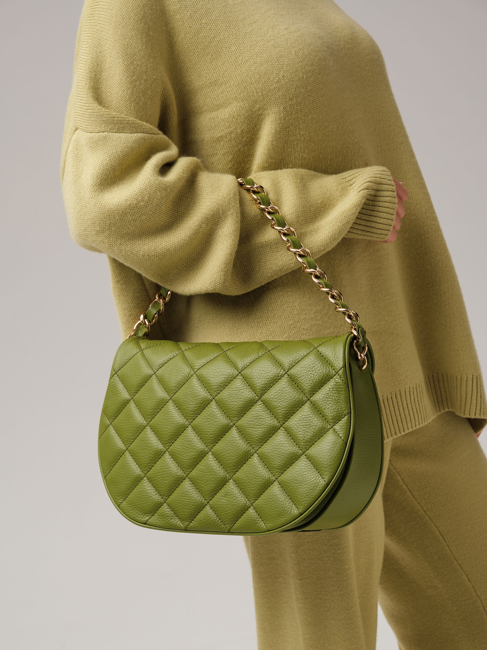 Кожаная сумка Azaro 30788 зеленый бамбук