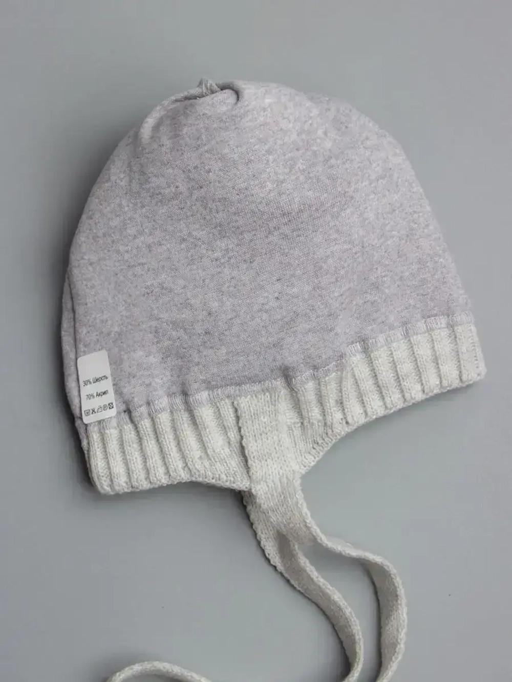 Шапка для девочки с ушками осенняя