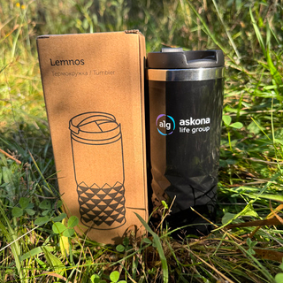 Термокружка Аскона Лайф Групп. Цвет: чёрный