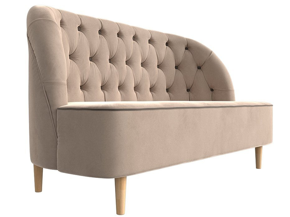 Кушетка Амиса, Бежевый\Коричневый, Велюр, 109827