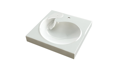Раковина Лилия V60 600х600х100 с кронштейном и сифоном
