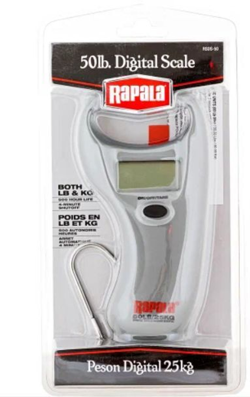 Весы рыболовные электронные Rapala Digital Scale RSDS-50, max нагрузка 25 кг