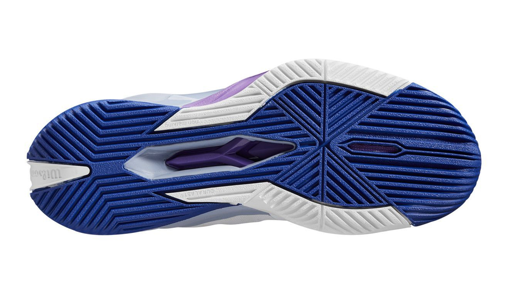 Женские Кроссовки теннисные Wilson Rush Pro 4.0 W - white/eventide/royal/lilac
