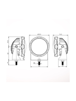 Светодиодные фары дальнего света AURORA 102 мм 40W с RGB подсветкой (комплект 2 шт)