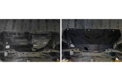 Защита картера и КПП AutoMax для Ford C-MAX I поколение (V - 2.0; 1.6; 1.8) 2003-2010/Grand C-Max II поколение (V - 1.6) 2010-2015/Focus II поколение (V - все) 2005-2011/Focus III поколение (V - все) 2008-2015/Kuga I поколение (V - 2.0D) 2008-2013, штампованная, сталь 1.4 мм, с крепежом, AM.1850.2
