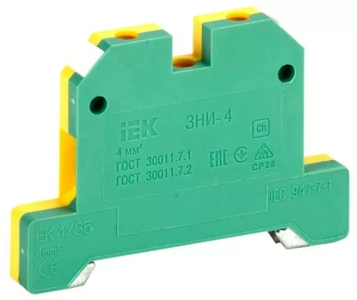 Зажим наборный ЗНИ-4PEN 4мм2 (JXB-земля)   ИЭК  YZN20-004-K52