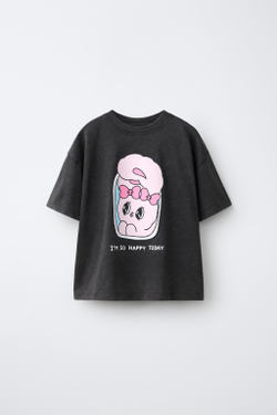 ZARA ФУТБОЛКА ESTHER BUNNY ©, АНТРАЦИТОВО-СЕРЫЙ