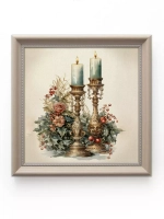 Картины на стену интерьерные на холсте 4 шт, 23*23 см