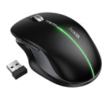 Мышь беспроводная HOCO GM40 Dixon RGB Bluetooth + 2.4 Гц, 6 кнопок с аккумулятором (черный)