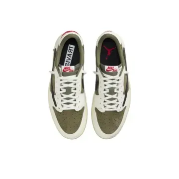 Premium Кроссовки Nike x Travis Scott Air Jordan 1 Low "Medium Olive"