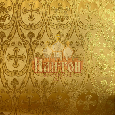 Парча "Славянский" жёлтая