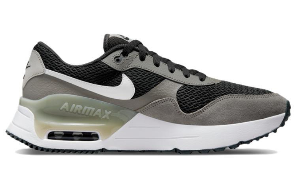 Nike Air Max SYSTM wear-resistant low-cut sports casual shoes men's black and gray