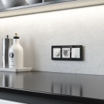 Рамка на 3 поста Acrylic (черный) W0032708