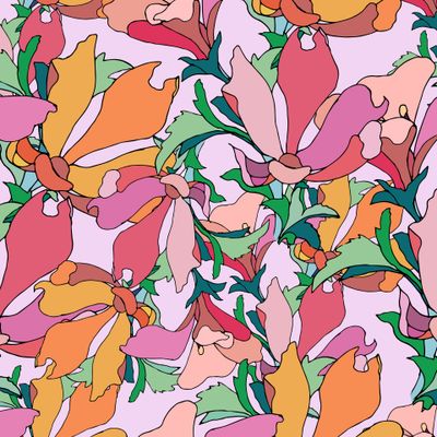 Яркие розовые цветы