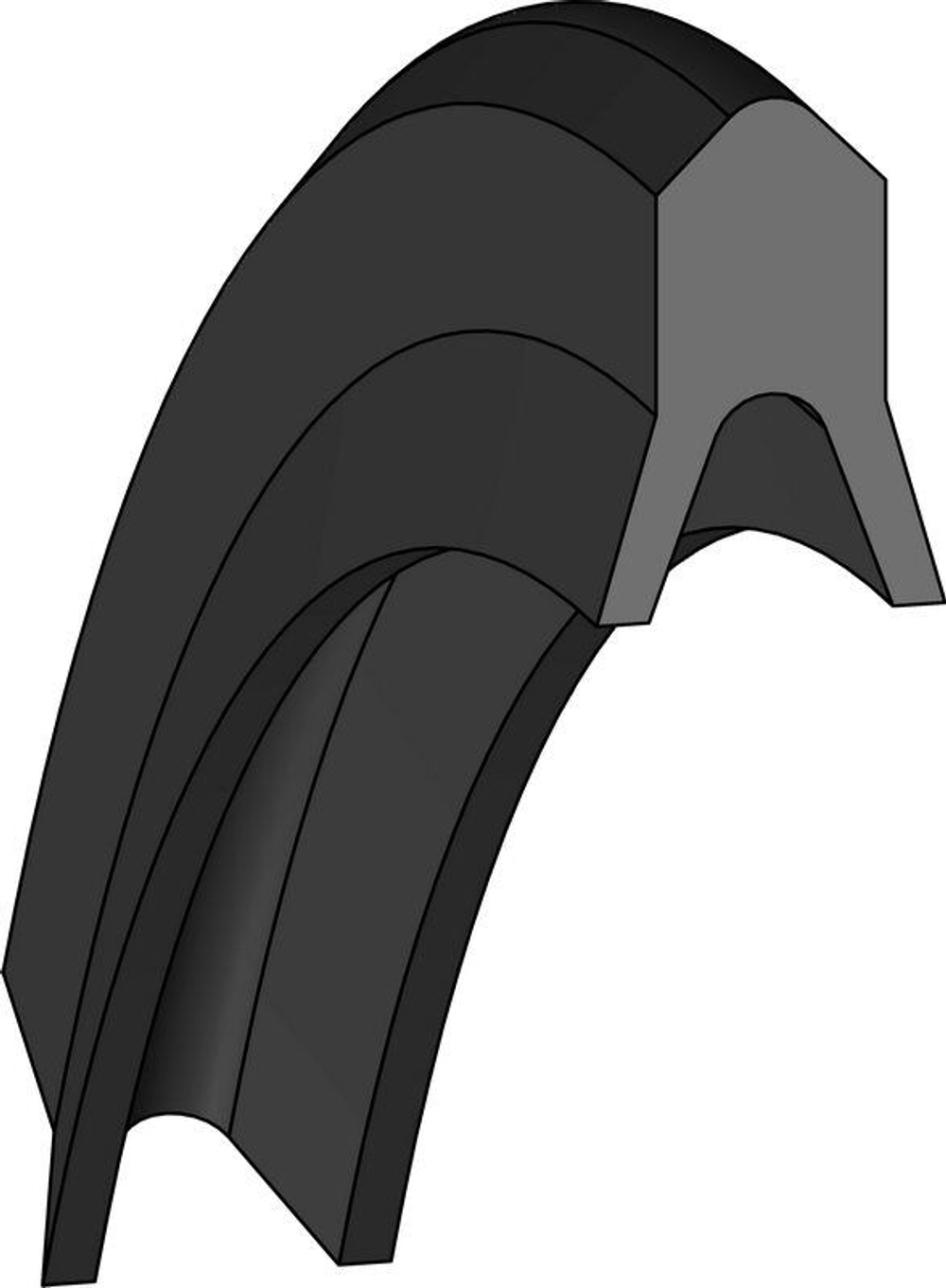 A810-055 Пневматическое уплотнение поршня 55-39-3,5