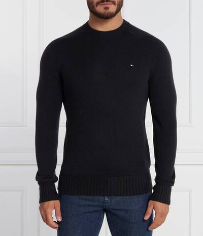 Хлопковый свитер multi htr merino crew neck Tommy Hilfiger - черный(MW0MW33100)