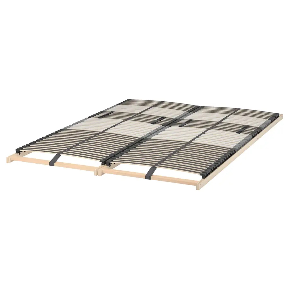 Нижняя часть кровати - LEIRSUND IKEA/ ЛЕЙРСУНД ИКЕА, 200х140 см, черный/коричневый