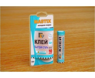 Клей Mastix Быстрая сталь 55гр, туба (холодная сварка), арт.МС-0109