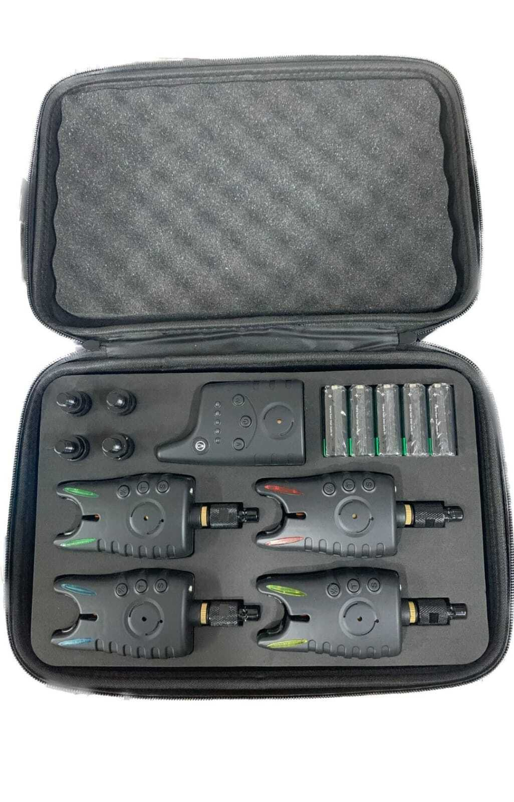 НАБОР ЭЛЕКТРОННЫХ СИГНАЛИЗАТОРОВ КЛЕВА 4+1 / с 4 штук быстросьема 