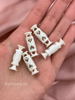 Фиксатор белый  для шнура двойной цилиндр