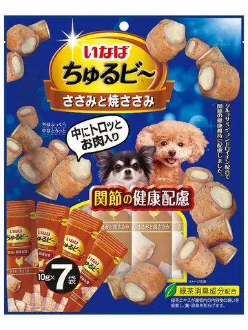 INABA Ciao Churu трубочки для собак куриное филе для здоровья суставов 10 г