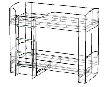 Кровать ЛАВОРО-2   1800-700 /1832*1646*918/ сосна винтерберг / бетон пайн экзотик