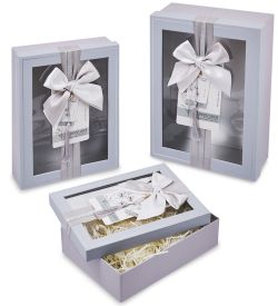 WF-177-B Набор коробок из 3 шт, сиренево-голубой