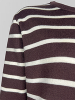 Кардиган F7639-3 в полоску с длинным рукавом на пуговицах