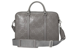 GUCCI Leather Shoulder Bag, Crossbody Bag, Handbag Men"s Gray