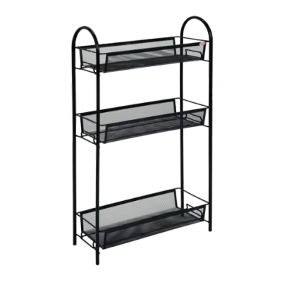 Этажерка 3х-секционная «Ладья 13», цвет черный, 43*17*75,5см