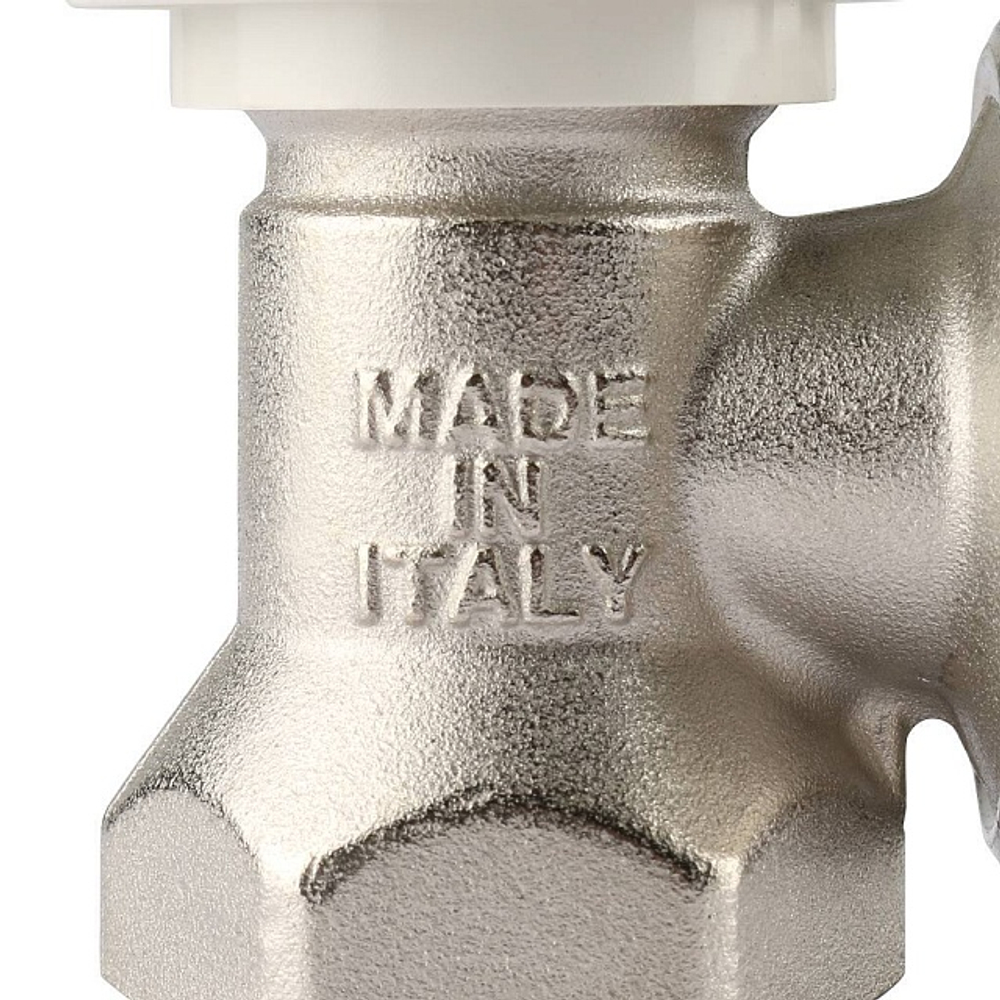 Вентиль ручной регулировки угловой STOUT - 1/2" (ВР/НР-американка, PN10, Tmax 120°C, шток металл по металлу)