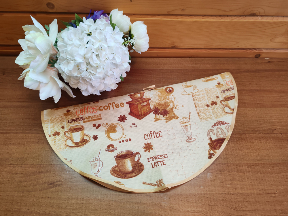 Полотенце кухонное, круглое, 2 шт, вафельное полотно