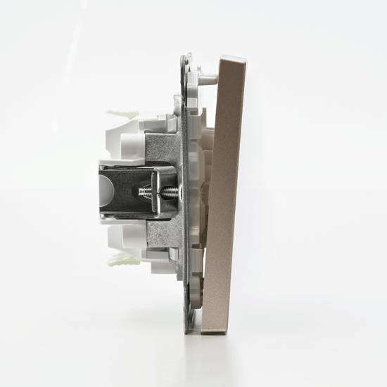 Выключатель кнопочный 2-кл. ArtGallery 10AX быстрозажим. клем. механизм шампань SE GAL000517S