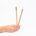 Деревянные заколки-шпильки для волос из вишни, набор из двух штук H19