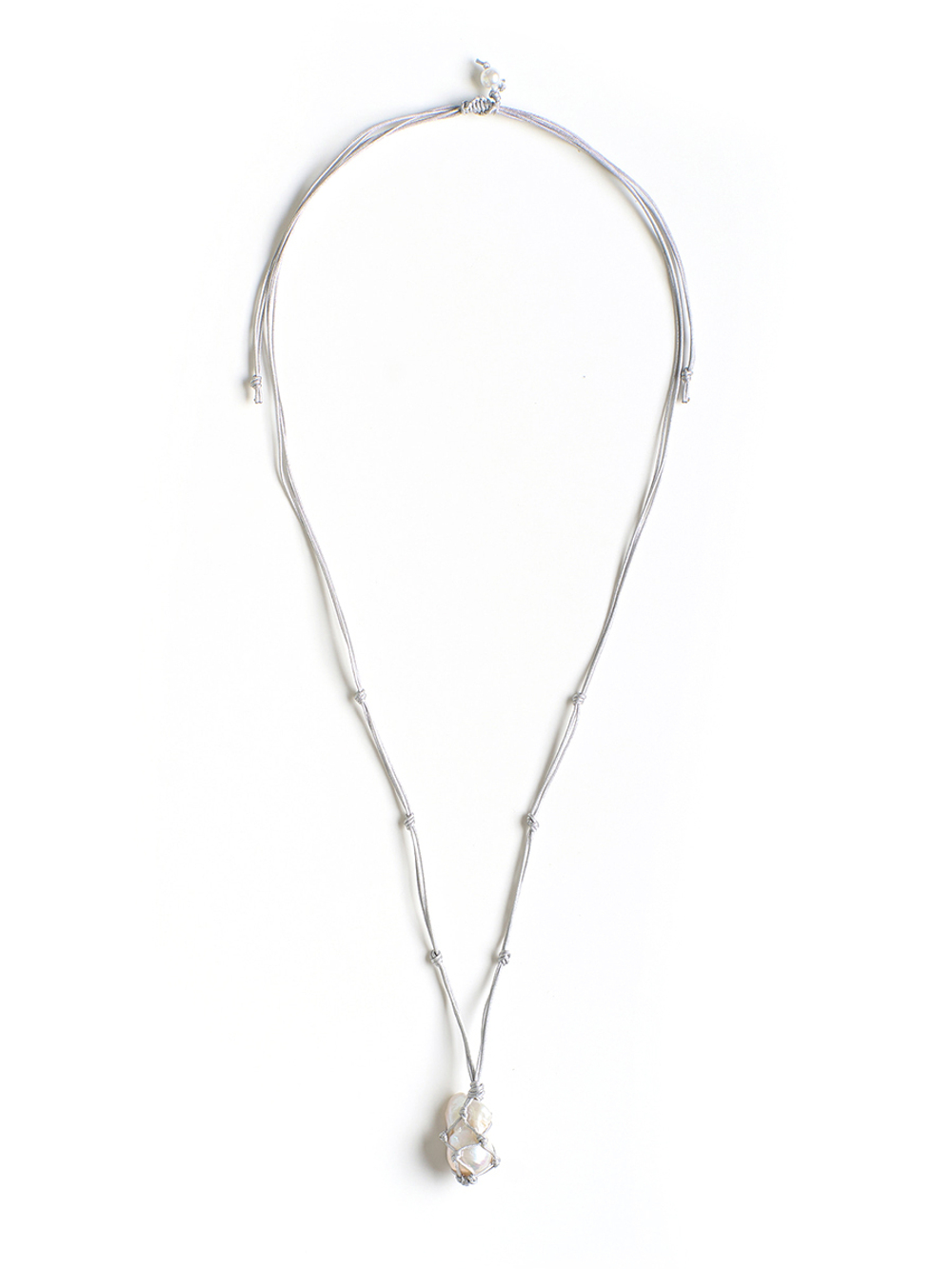 Колье "Cord Pearl" Gray с жемчугом