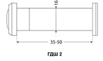 Глазок дверной АЛЛЮР ГДШ-2 б/шт 35-50мм d16 золото  /1533