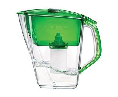 Фильтр для воды кувшин БАРЬЕР Гранд Нео XL, для большой семьи, предотвращает накипь, улучшает вкус, механический индикатор, объем 4,2 л, ресурс 350 л, цвет нефрит, кассета Жесткость в комплекте