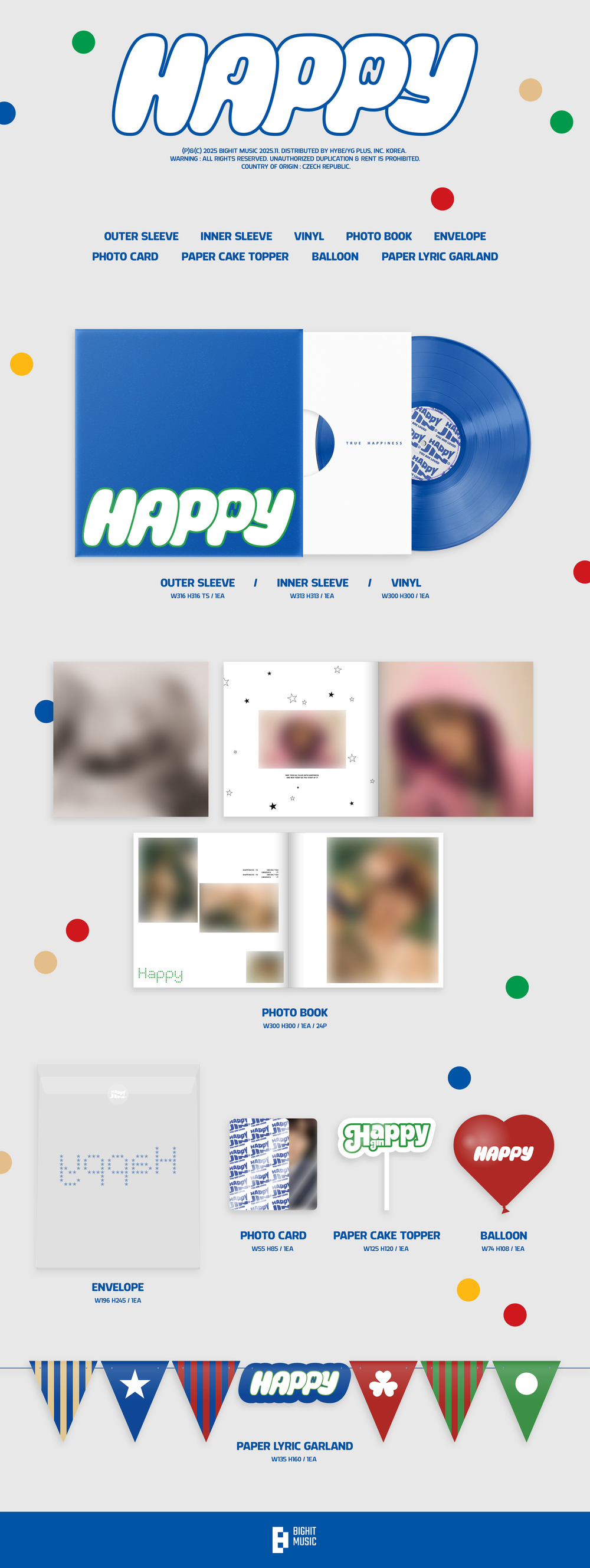 Винил Jin (BTS) - Happy (Color LP)
