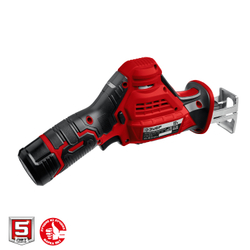 ЗУБР С1-12, 12 В, 80 мм, 2 АКБ (2 А·ч), сабельная пила (СПЛ-125-22)