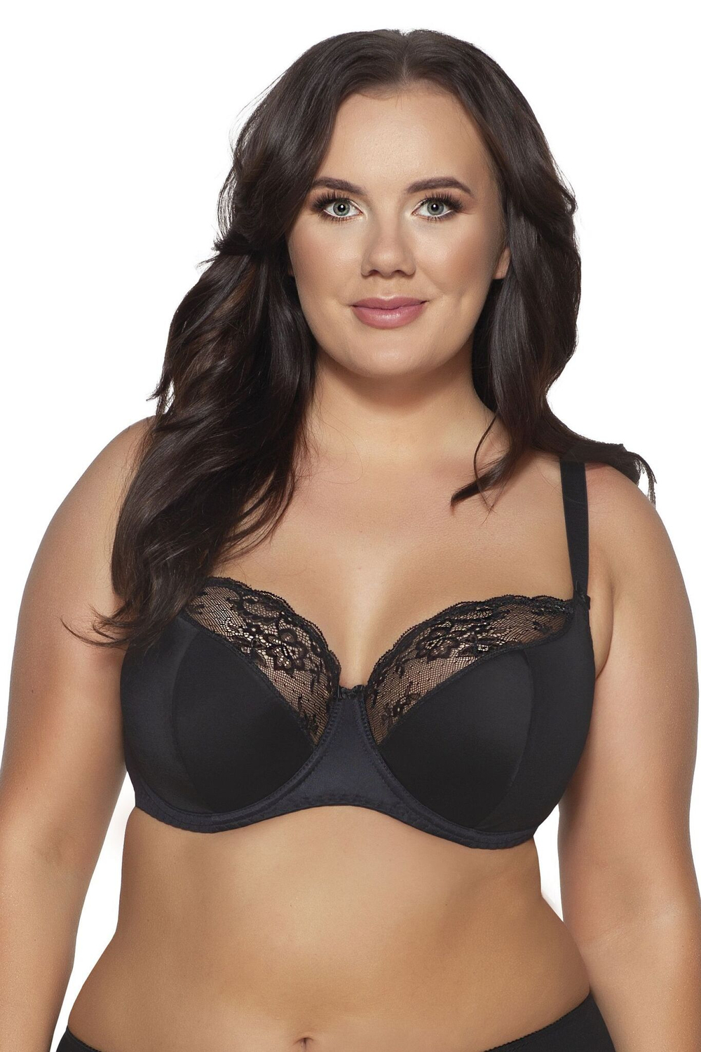 Бюстгальтер с чашкой на тонком поролоне Camellia (Размер: 100B) (Цвет: черный)