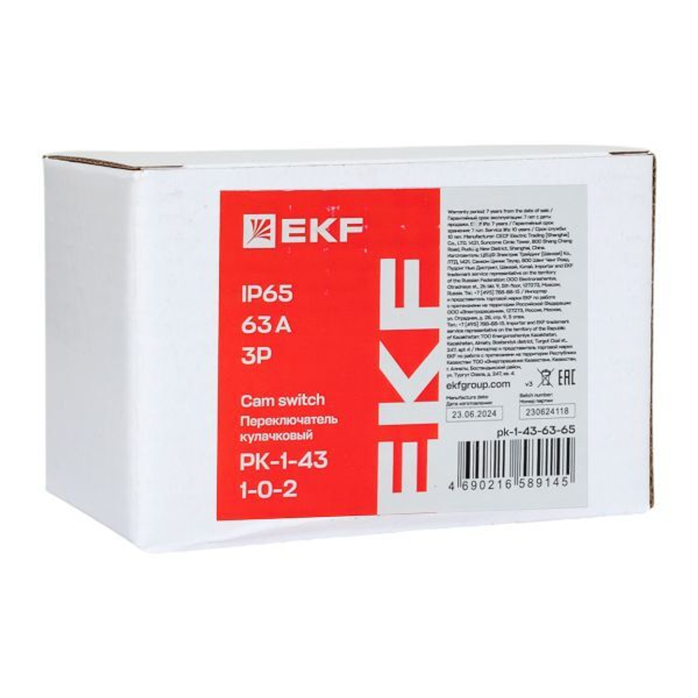 Переключатель кулачковый  EKF pk-1-43-63-65