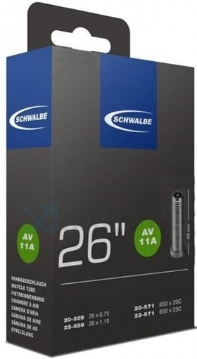 Камера 26" авто 05-10422240 AV11A 26x0,8-1.00 (20/25-559/571) IB AGV 40mm SCHWALBE
