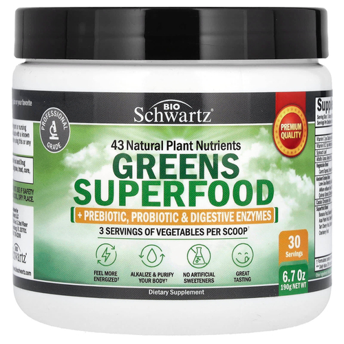 BioSchwartz, Greens Superfood, 190 г (6,7 унции)