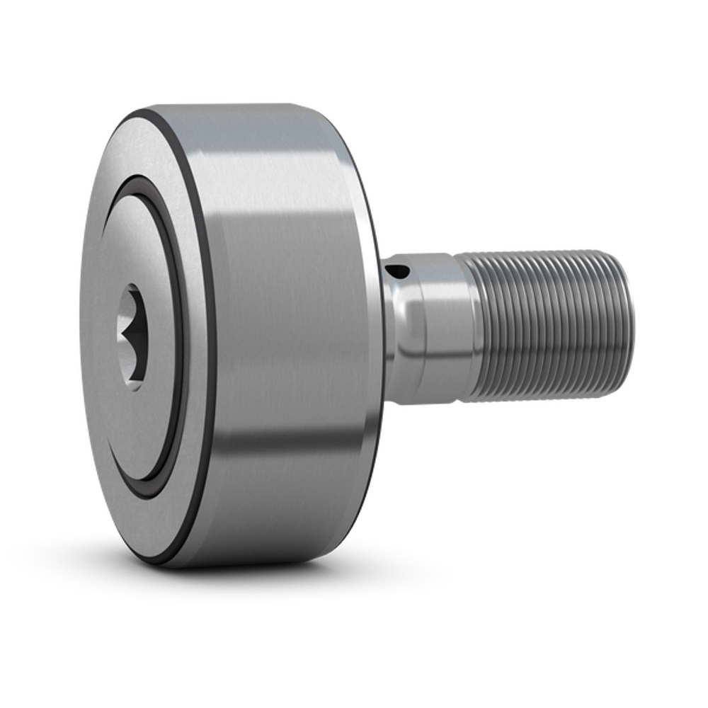 Опорный ролик с цапфой на основе роликоподшипника с встроенным уплотнением и элементами для повторного смазывания NUKR 35 A