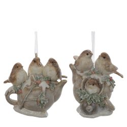 GAEM Фигурка декоративная подвесная "Птички", L6 W4 H6 см, 2в.