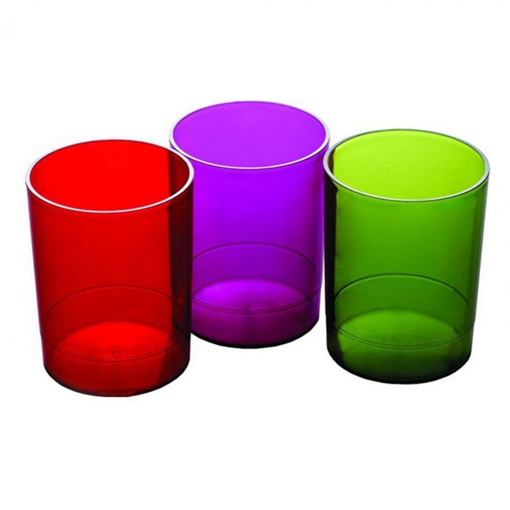 Подставка-стакан д/пиш.принадлежностей СТАММ "Сочный офис", пластик,ассорти