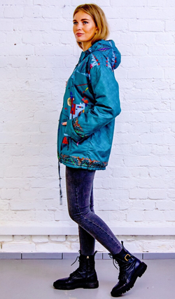 Куртка «Вертикальные акценты», по мотивам картины Василия Кандинского «Вертикальные акценты»