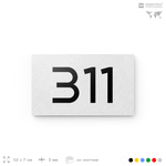 Номер на дверь 311, табличка на дверь для офиса, квартиры, кабинета, аудитории, склада, белая 120х70 мм, Айдентика Технолоджи