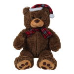 Медведь в шапке и шарфе 30x50x42см.