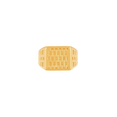 Fused Woven Square Signet Ring